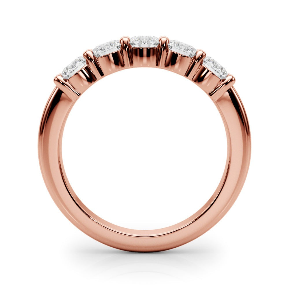 ThŽrse Five-stone Shared-prong Half-eternity Band