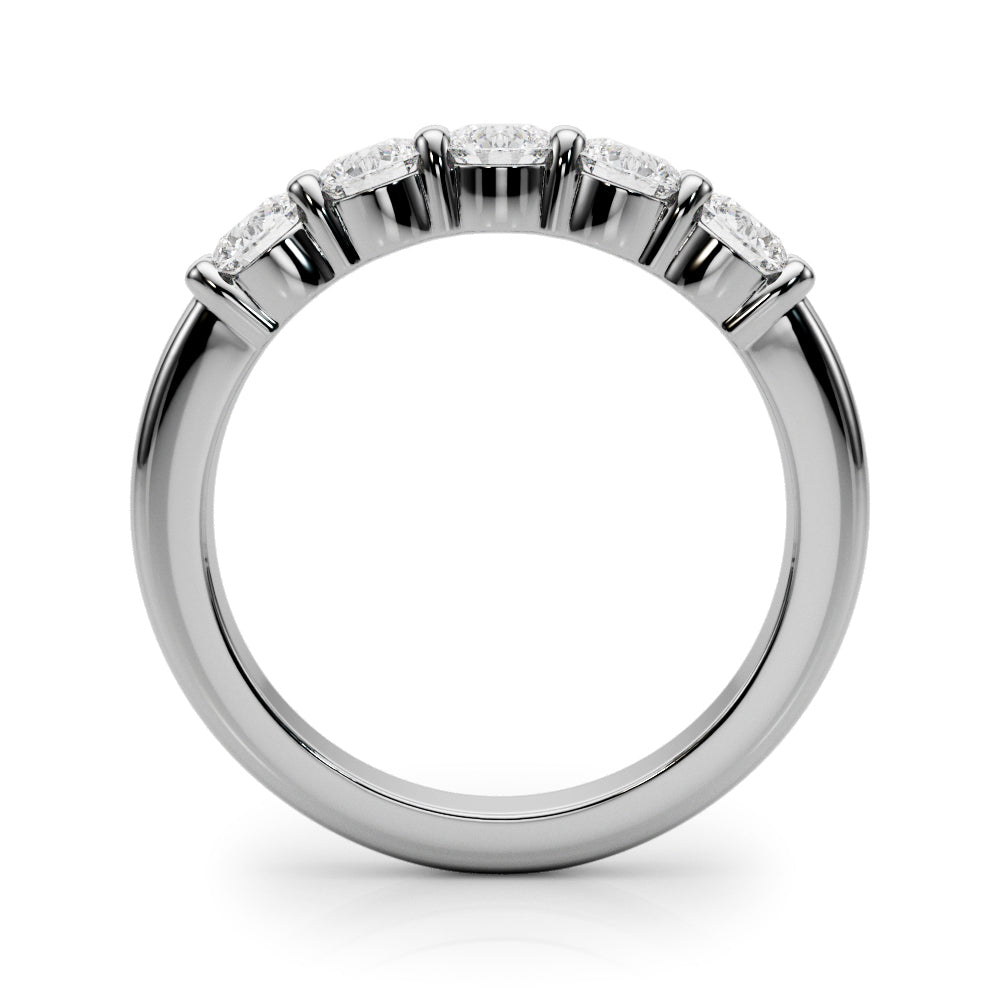 ThŽrse Five-stone Shared-prong Half-eternity Band