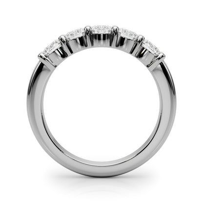 ThŽrse Five-stone Shared-prong Half-eternity Band