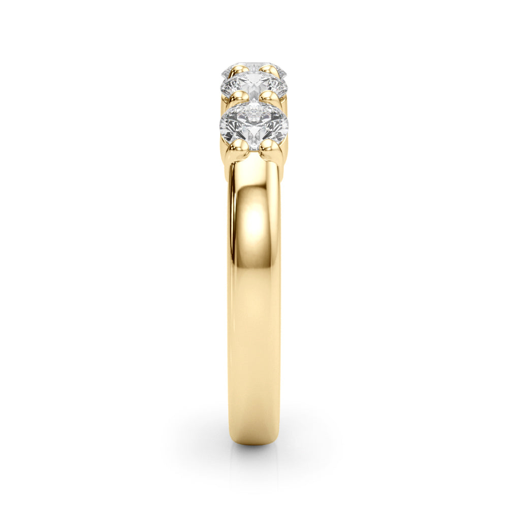 ThŽrse Five-stone Shared-prong Half-eternity Band