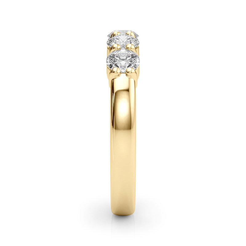 Therese Five Stone Shared Prong Half Eternity Band