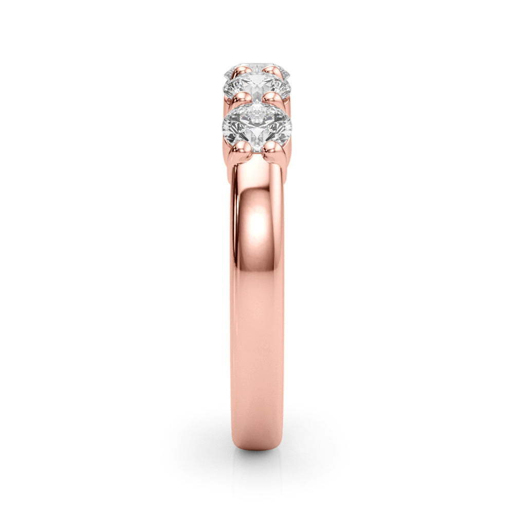 ThŽrse Five-stone Shared-prong Half-eternity Band