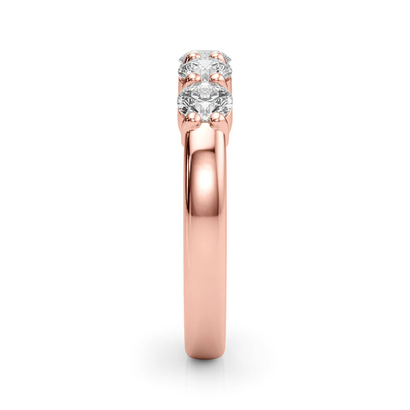Therese Five Stone Shared Prong Half Eternity Band