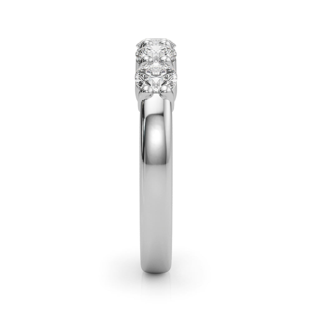 ThŽrse Five-stone Shared-prong Half-eternity Band