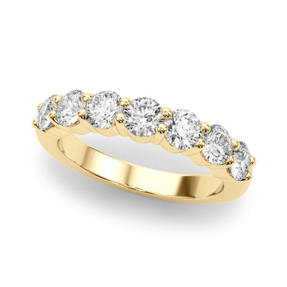 Wiolette Seven-stone Round Half-eternity Band