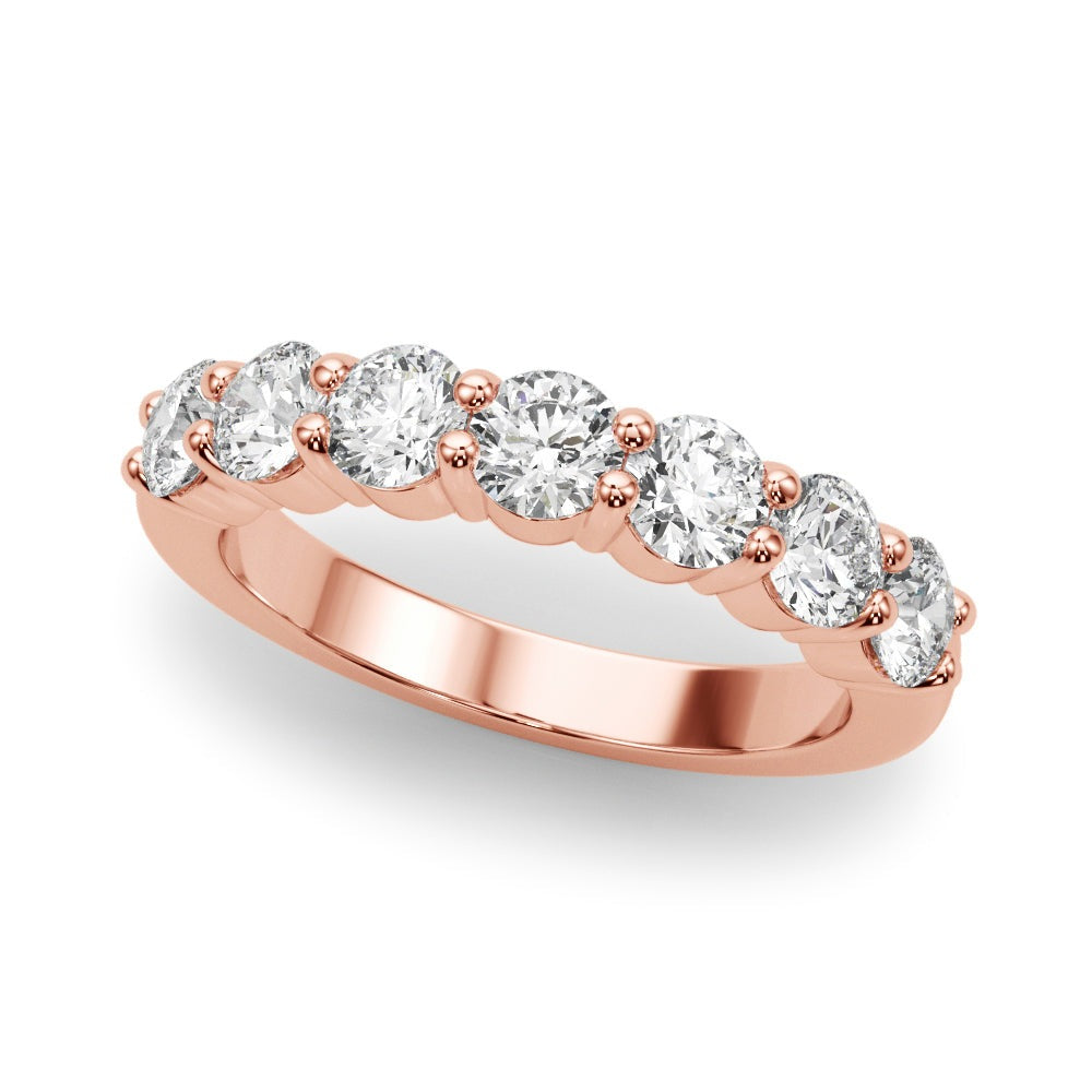 Wiolette Seven-stone Round Half-eternity Band