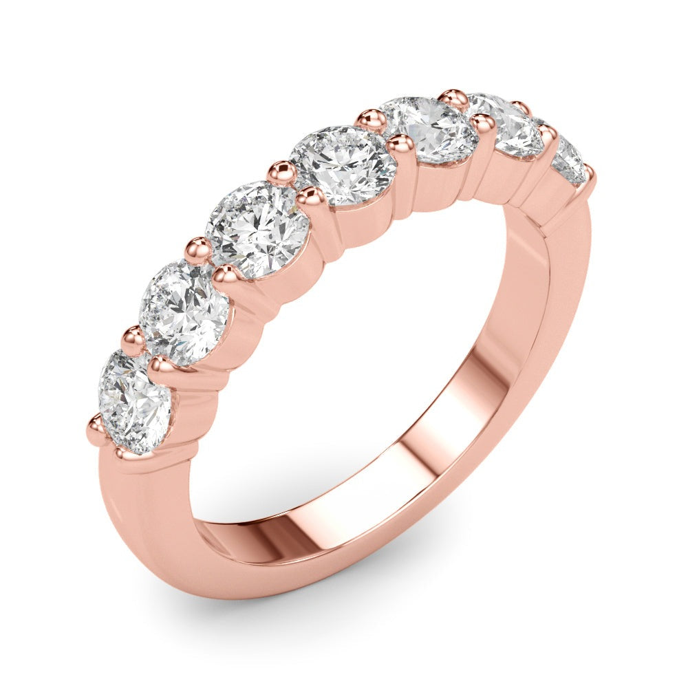 Wiolette Seven-stone Round Half-eternity Band