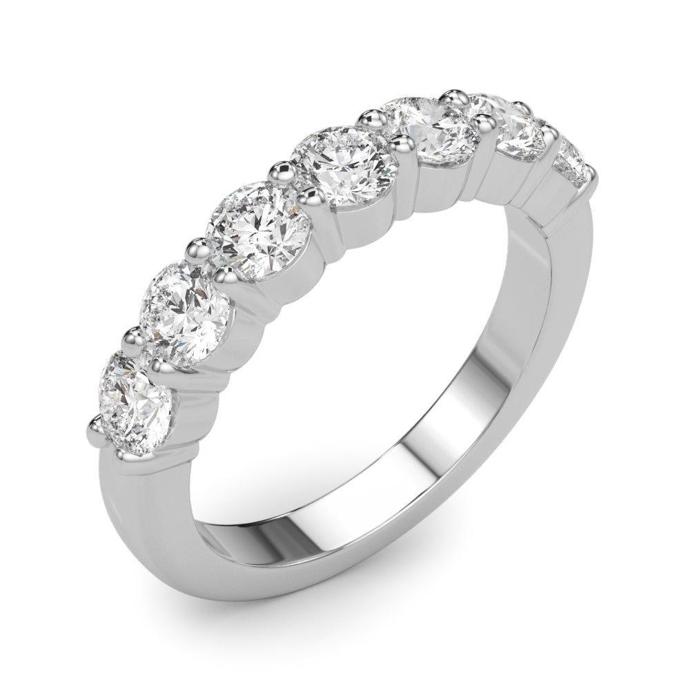 Wiolette Seven-stone Round Half-eternity Band