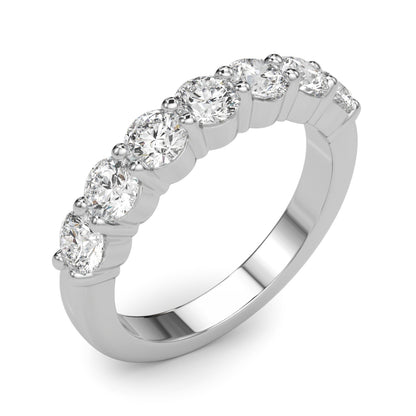 Wiolette Seven-stone Round Half-eternity Band
