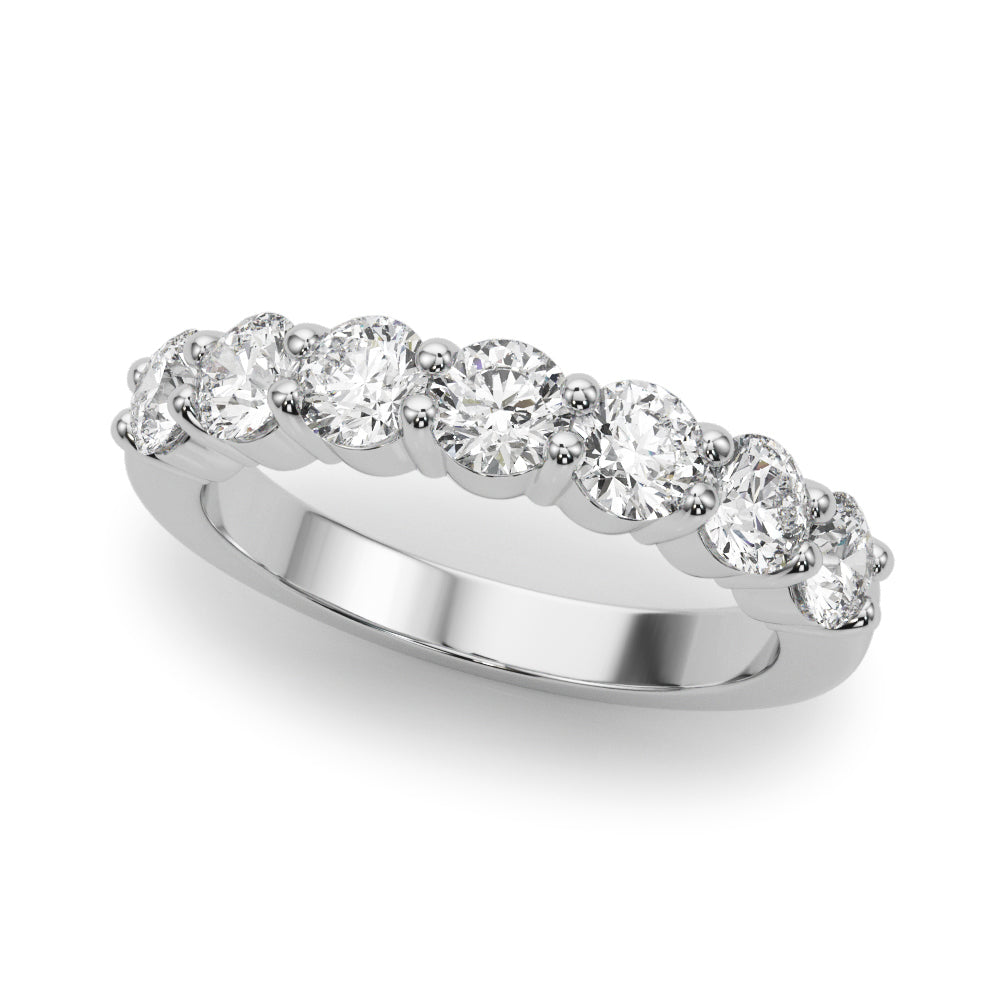 Wiolette Seven-stone Round Half-eternity Band