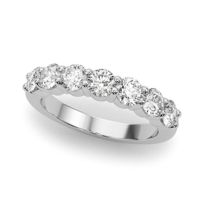 Wiolette Seven-stone Round Half-eternity Band