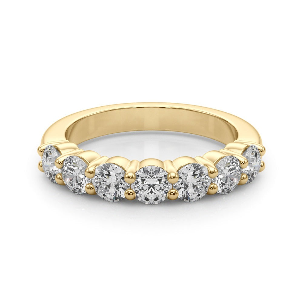 Wiolette Seven-stone Round Half-eternity Band