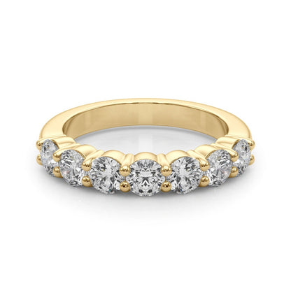 Wiolette Seven-stone Round Half-eternity Band