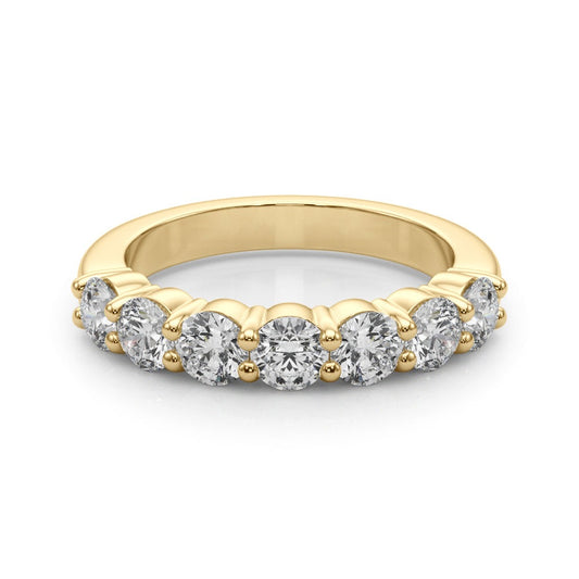 Wiolette Seven-stone Round Half-eternity Band