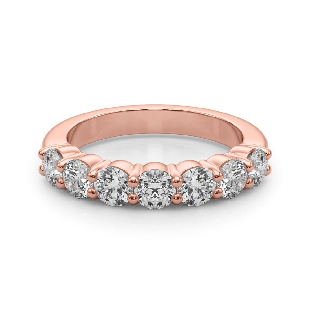 Wiolette Seven-stone Round Half-eternity Band