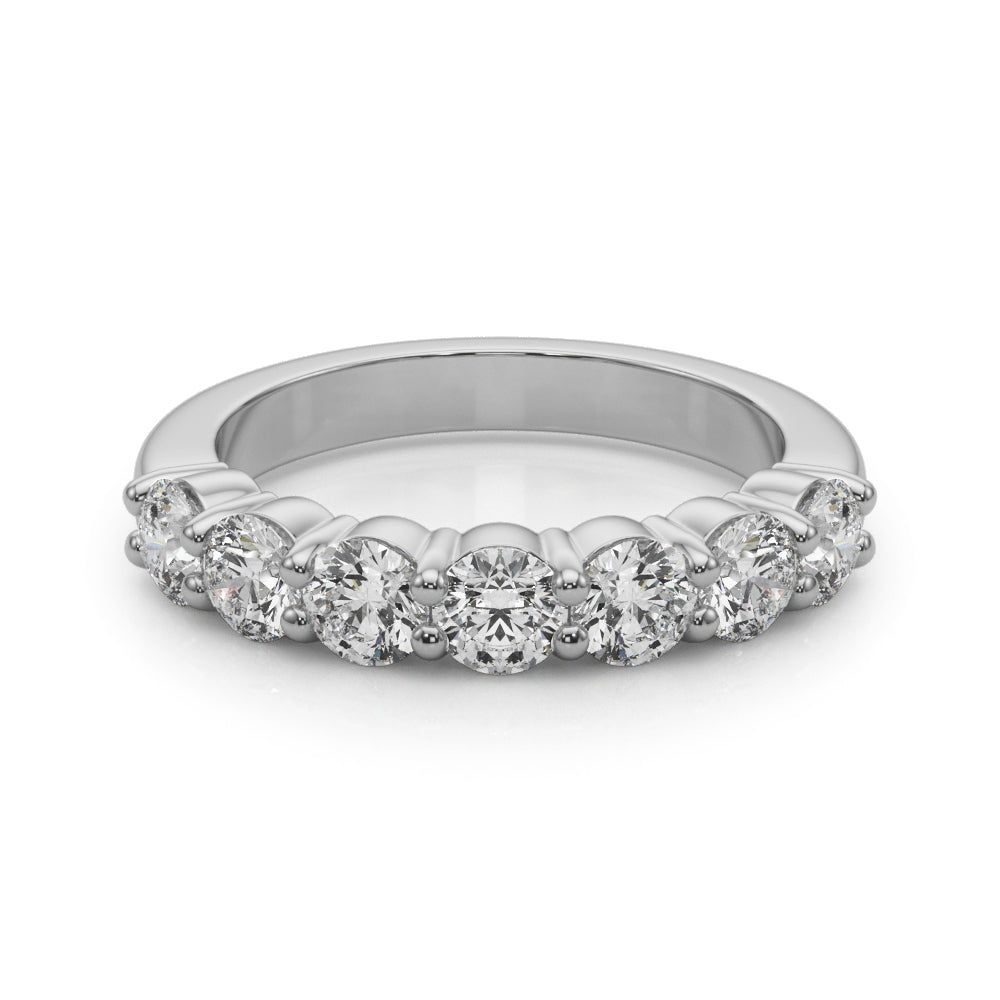 Wiolette Seven-stone Round Half-eternity Band