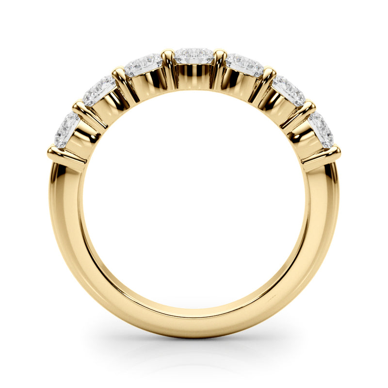 Wiolette Seven Stone Round Half Eternity Band