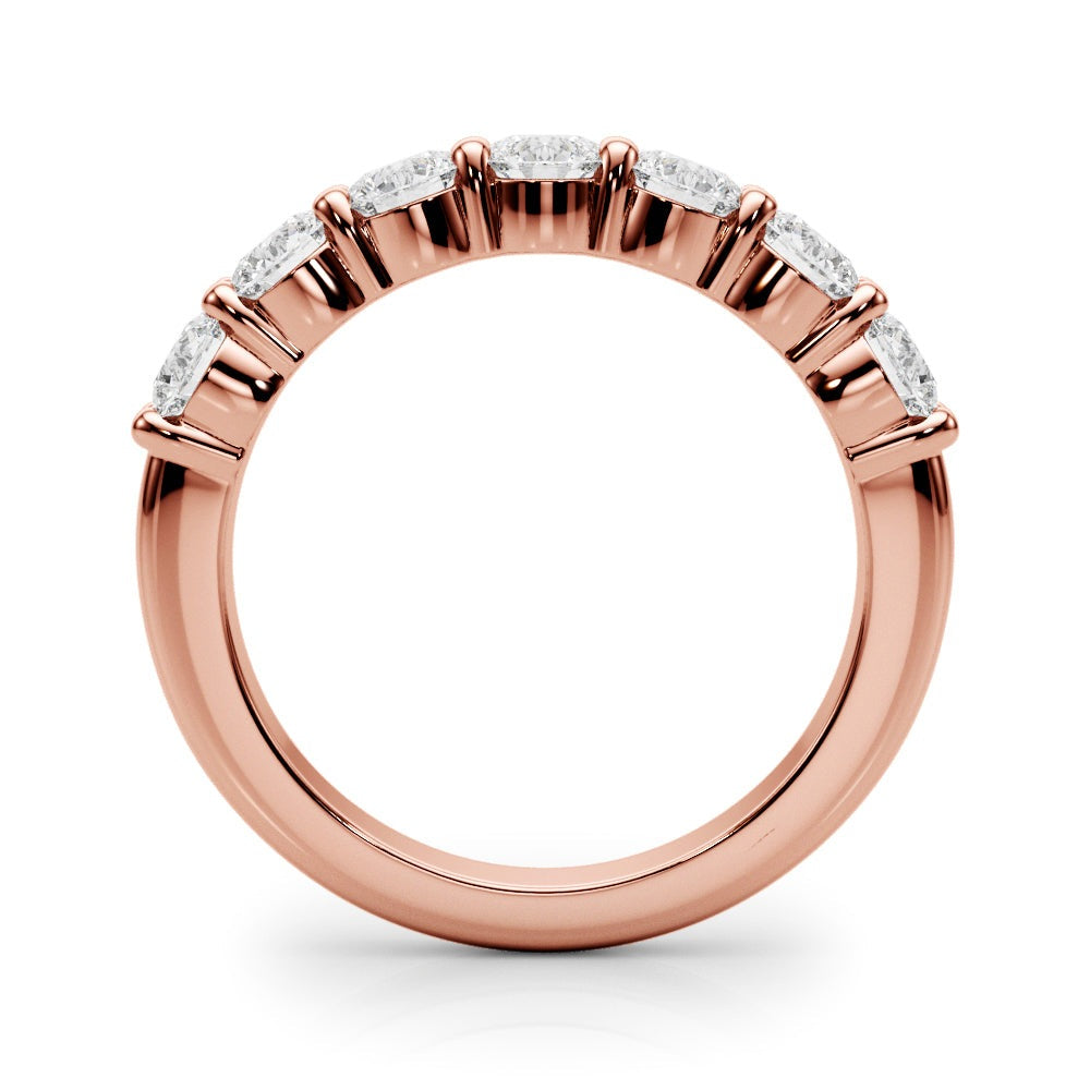 Wiolette Seven-stone Round Half-eternity Band