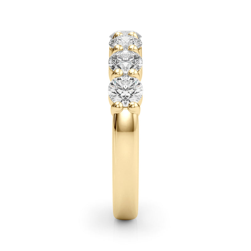 Wiolette Seven Stone Round Half Eternity Band