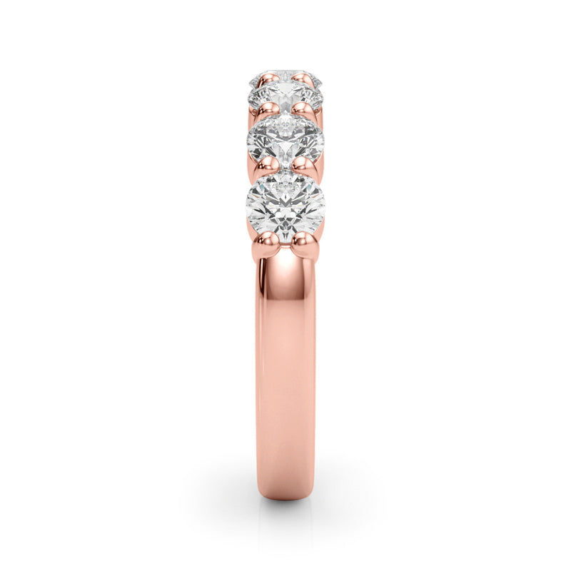 Wiolette Seven Stone Round Half Eternity Band