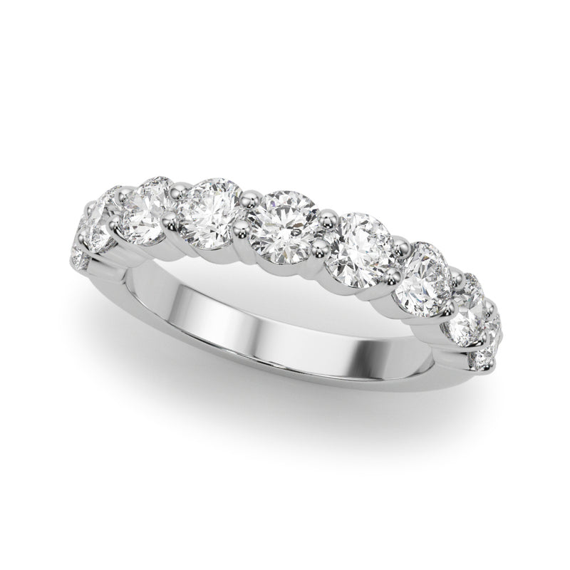 Aurore Nine Stone Prong Set Half Eternity Band