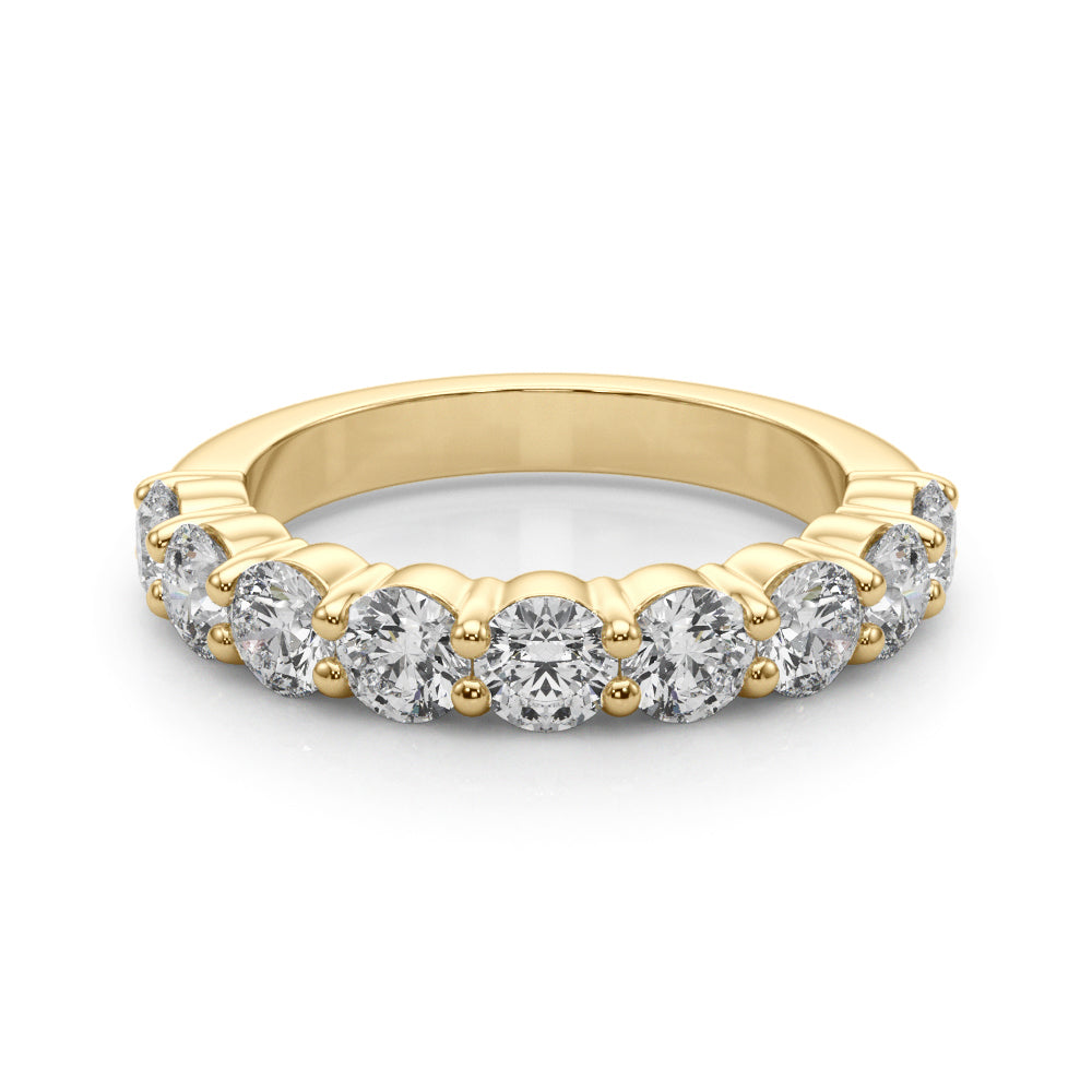Aurore Nine Stone Prong Set Half Eternity Band