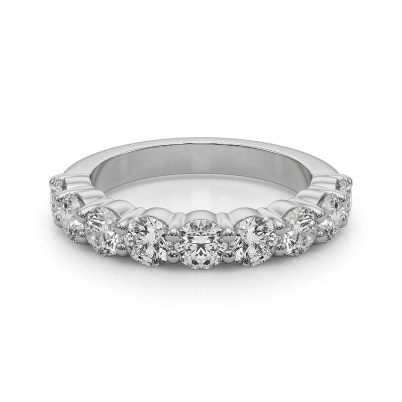 Aurore Nine Stone Prong Set Half Eternity Band