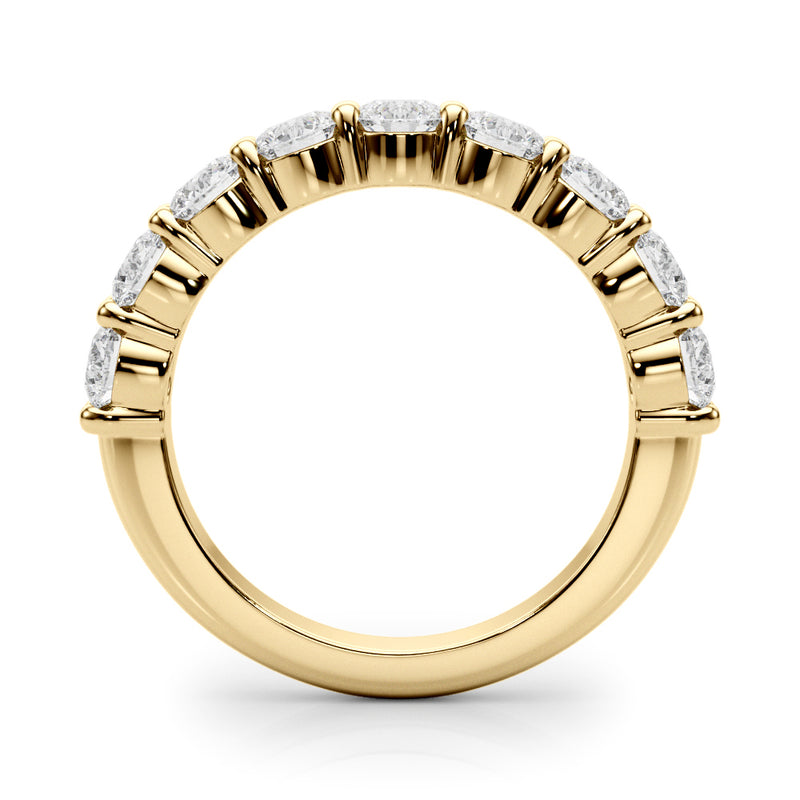 Aurore Nine Stone Prong Set Half Eternity Band