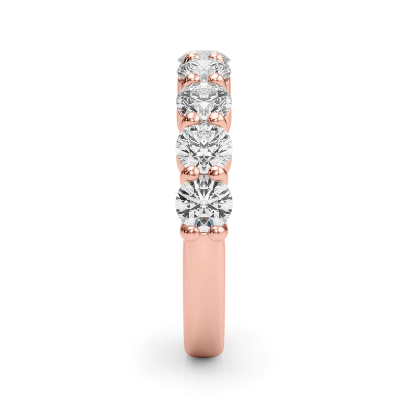 Aurore Nine Stone Prong Set Half Eternity Band