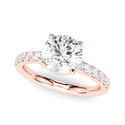Sophie Round Hidden Halo Engagement Ring