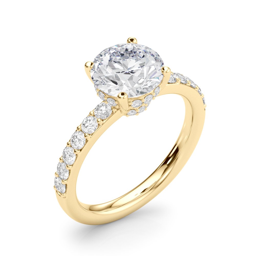 Sophie Round Hidden Halo Engagement Ring