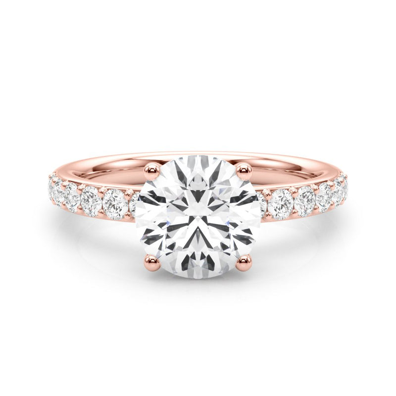 Sophie Round Hidden Halo Engagement Ring