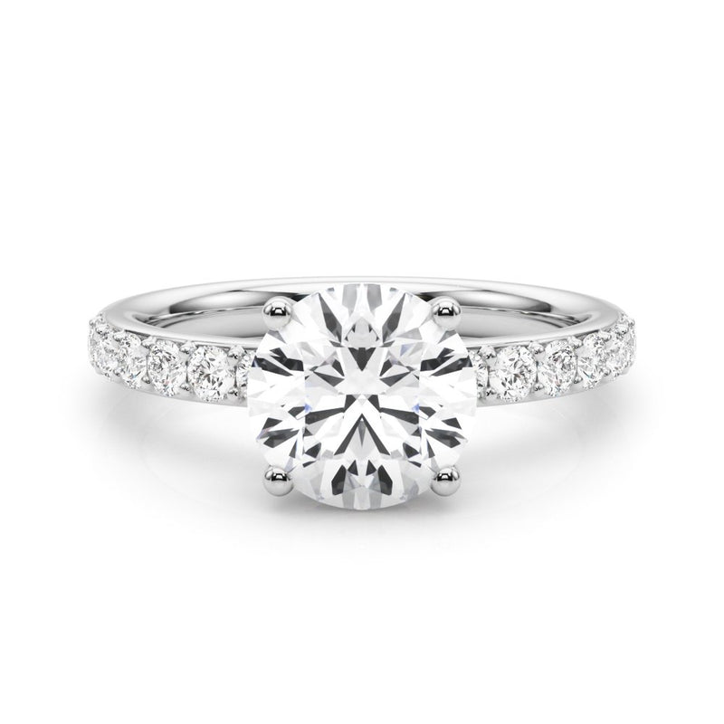 Sophie Round Hidden Halo Engagement Ring
