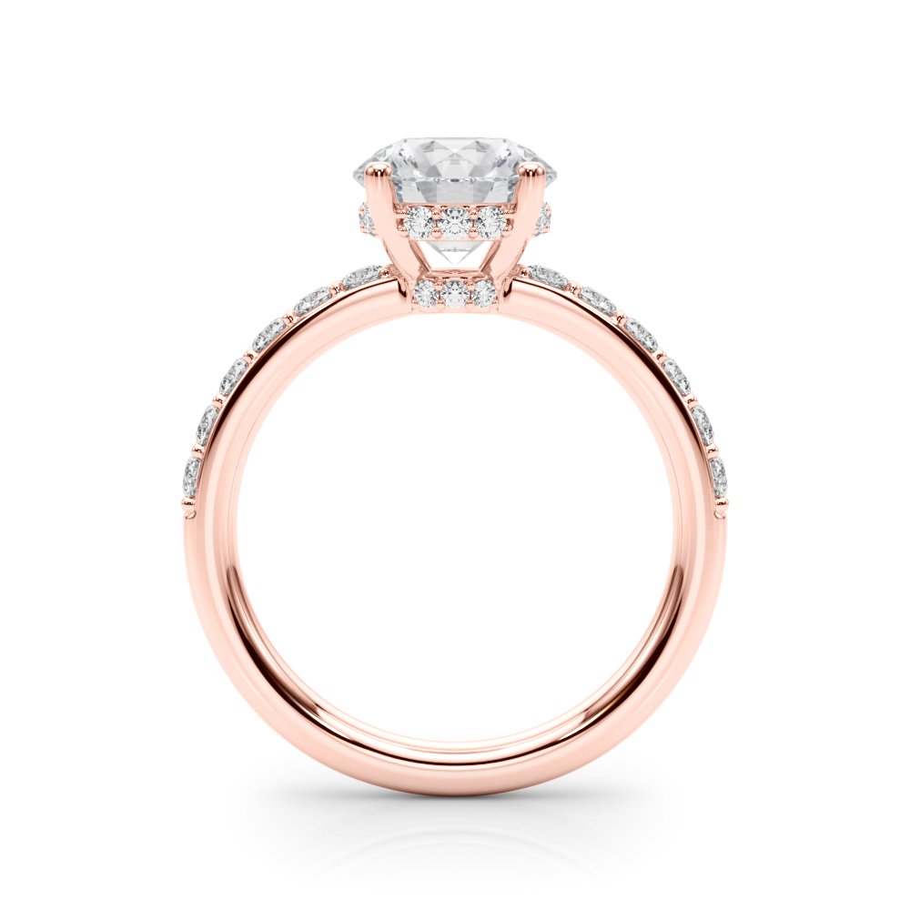 Sophie Round Hidden Halo Engagement Ring