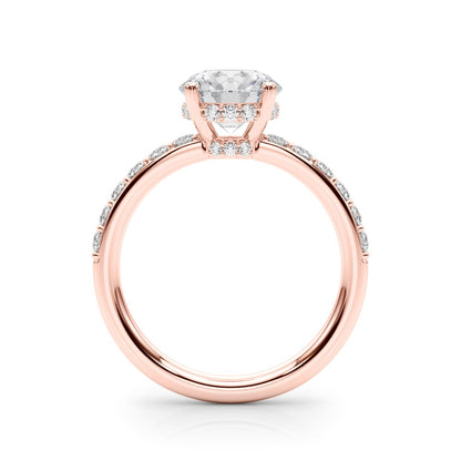 Sophie Round Hidden Halo Engagement Ring