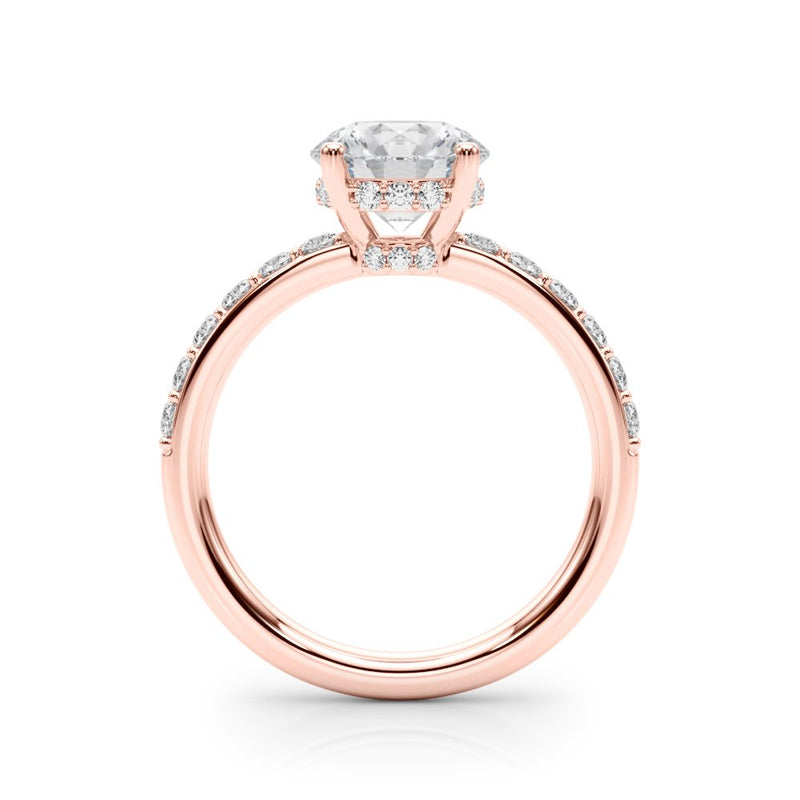 Sophie Round Hidden Halo Engagement Ring
