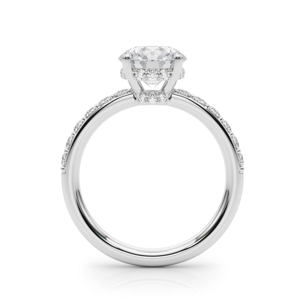 Sophie Round Hidden Halo Engagement Ring