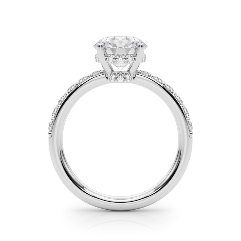 Sophie Round Hidden Halo Engagement Ring