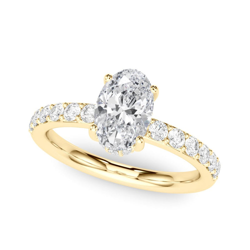 Alice Oval Hidden Halo Engagement Ring