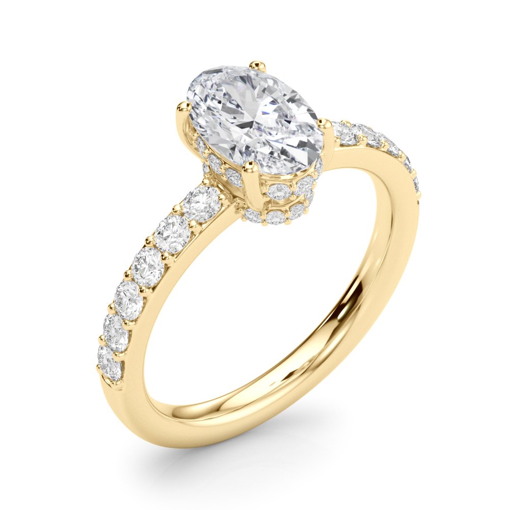 Alice Oval Hidden Halo Engagement Ring
