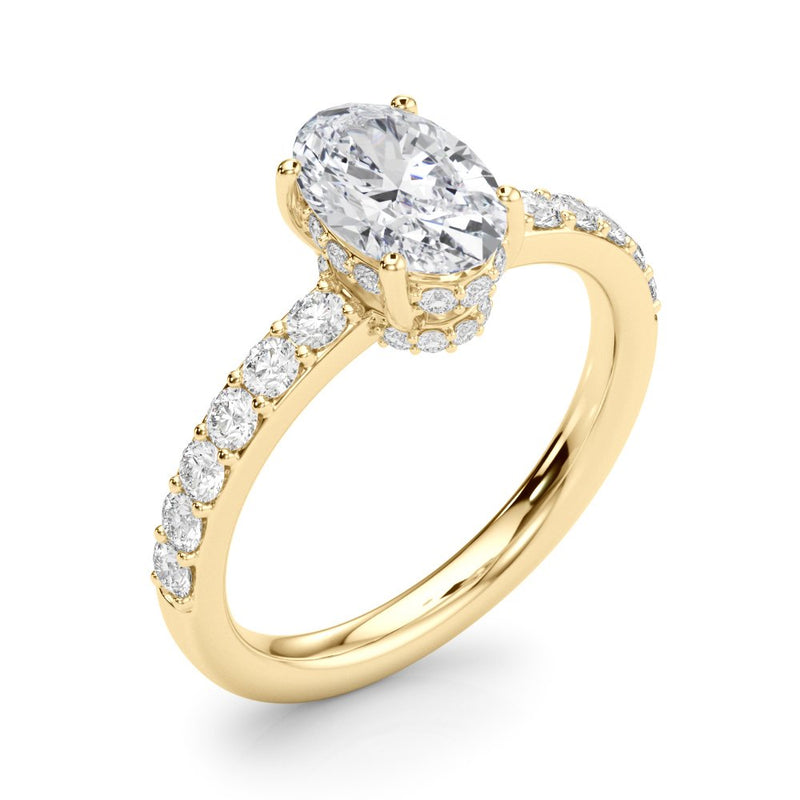 Alice Oval Hidden Halo Engagement Ring