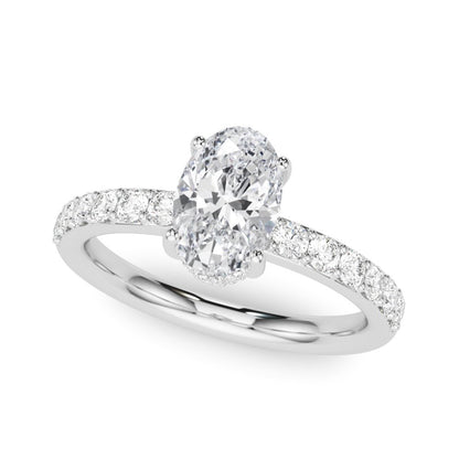 Alice Oval Hidden Halo Engagement Ring