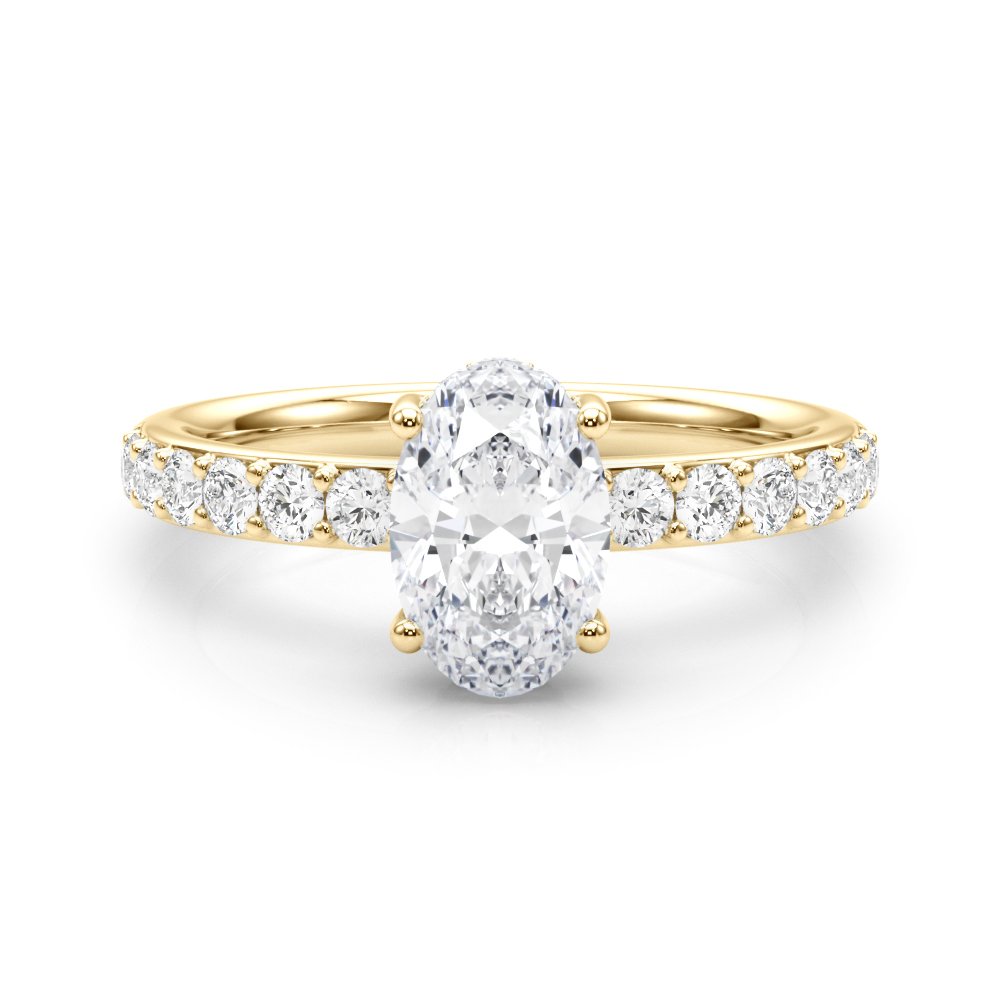 Alice Oval Hidden Halo Engagement Ring