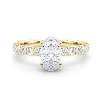 Alice Oval Hidden Halo Engagement Ring