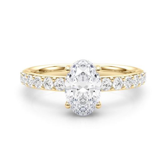 Alice Oval Hidden Halo Engagement Ring