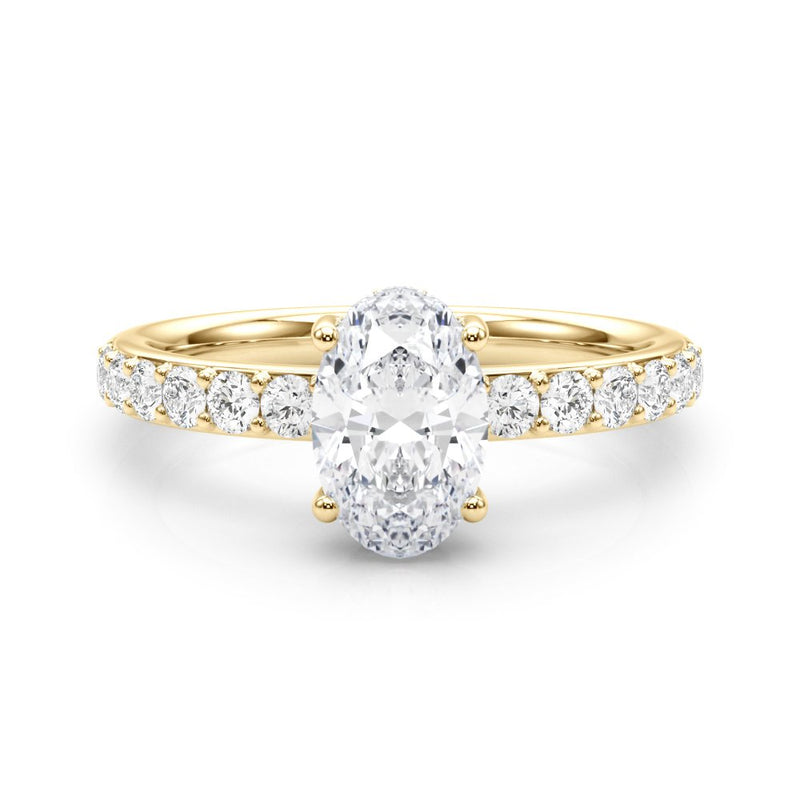 Alice Oval Hidden Halo Engagement Ring