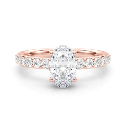 Alice Oval Hidden Halo Engagement Ring