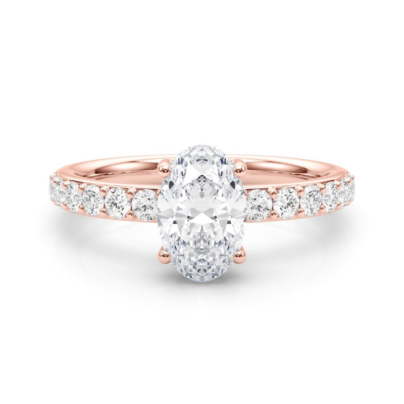 Alice Oval Hidden Halo Engagement Ring