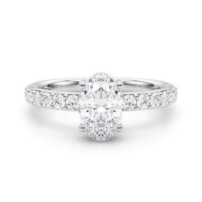 Alice Oval Hidden Halo Engagement Ring