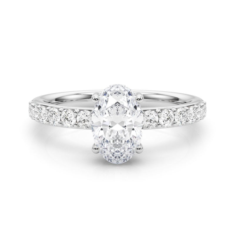 Alice Oval Hidden Halo Engagement Ring